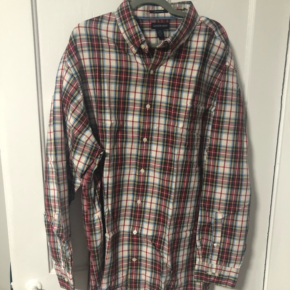 Lands End Men's Traditional Flannel Shirt